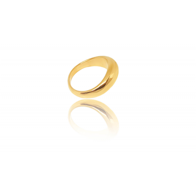 Δαχτυλίδι Rhodonite ανοξείδωτο χάλυβας σε χρώμα Χρυσό (N18)